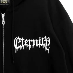 LISTEN FLAVOR Black Cypris Morpho Zip Hoodie