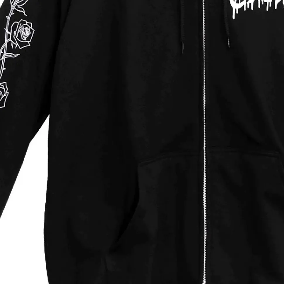 LISTEN FLAVOR Black Cypris Morpho Zip Hoodie