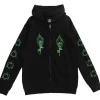 LISTEN FLAVOR Black Graffiti Zip Hoodie