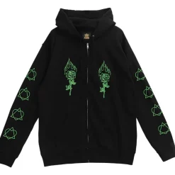 LISTEN FLAVOR Black Graffiti Zip Hoodie