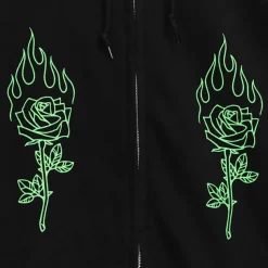 LISTEN FLAVOR Black Graffiti Zip Hoodie