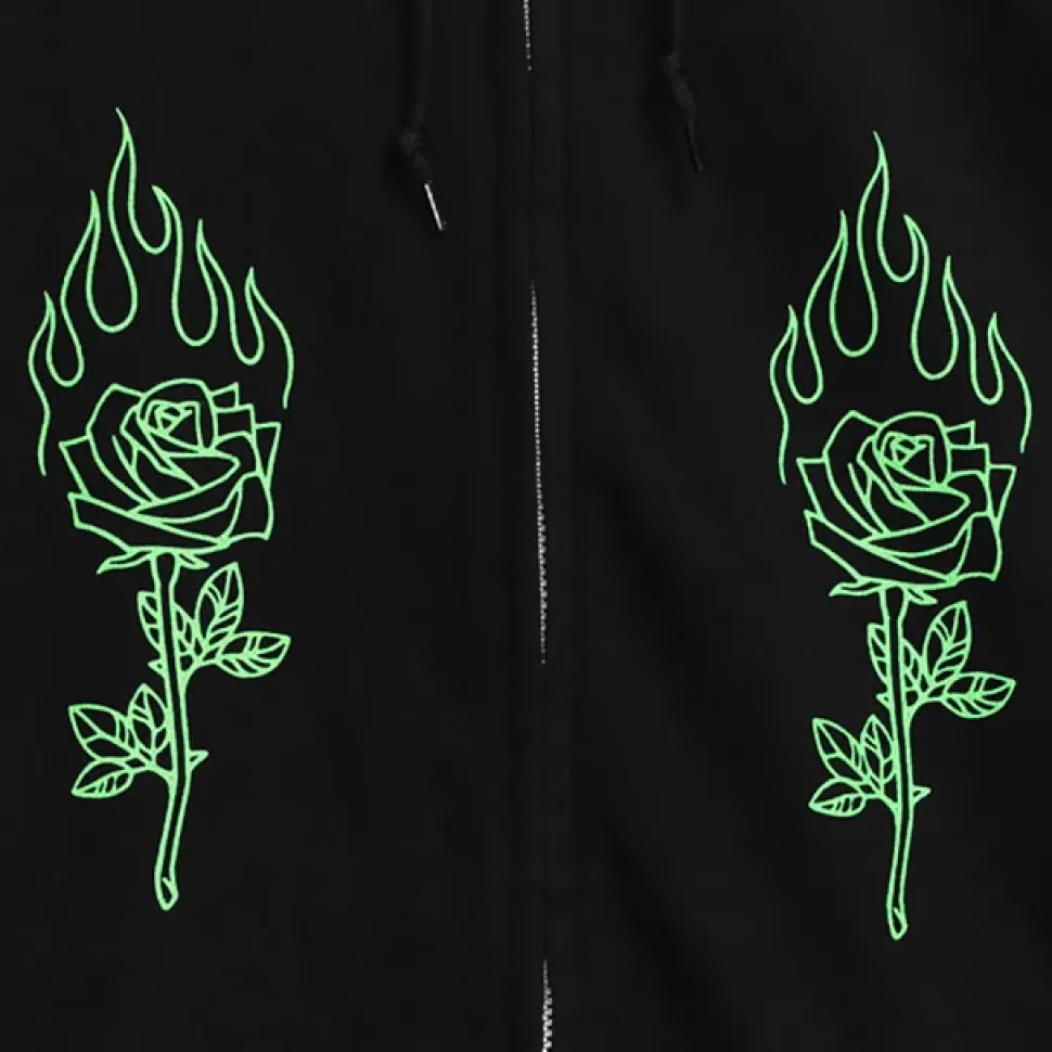 LISTEN FLAVOR Black Graffiti Zip Hoodie