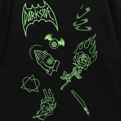 LISTEN FLAVOR Black Graffiti Zip Hoodie