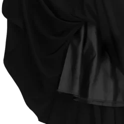 LISTEN FLAVOR Black Lace-Up Hemline Skirt