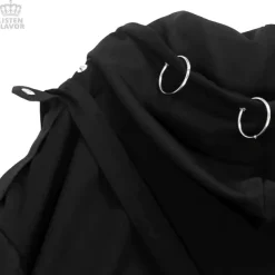 LISTEN FLAVOR Black Parachute Hood Blouson w/ Harness Belt