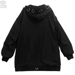 LISTEN FLAVOR Black Parachute Hood Blouson w/ Harness Belt