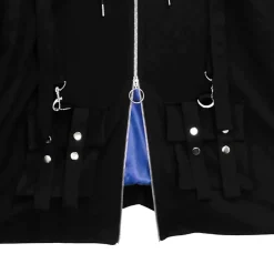 LISTEN FLAVOR Black Parachute Hood Blouson w/ Harness Belt