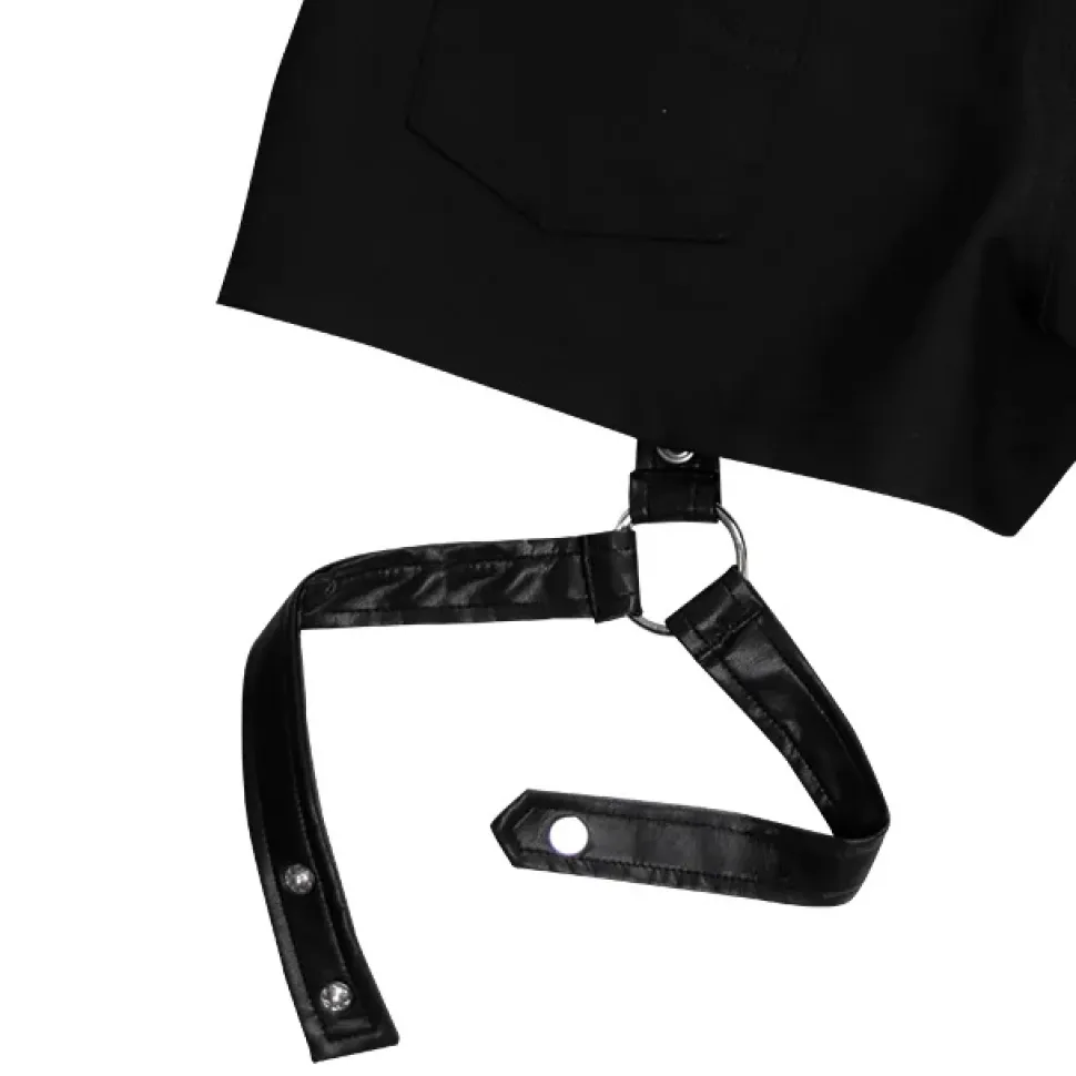 LISTEN FLAVOR Black Shorts w/ Harness Garter Belt