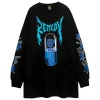 LISTEN FLAVOR Blue Rose Capsule Sweatshirt Black