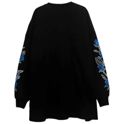LISTEN FLAVOR Blue Rose Capsule Sweatshirt Black