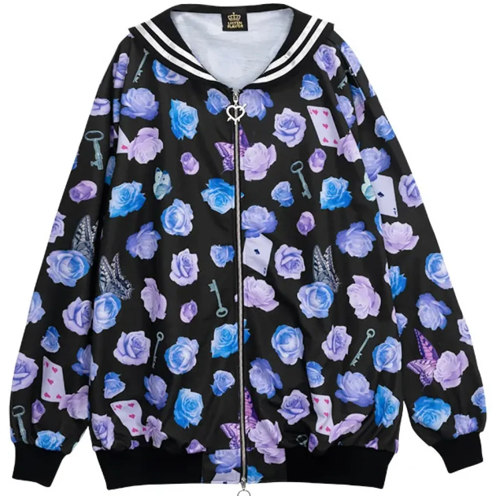 LISTEN FLAVOR Blue Rose Sailor Blouson