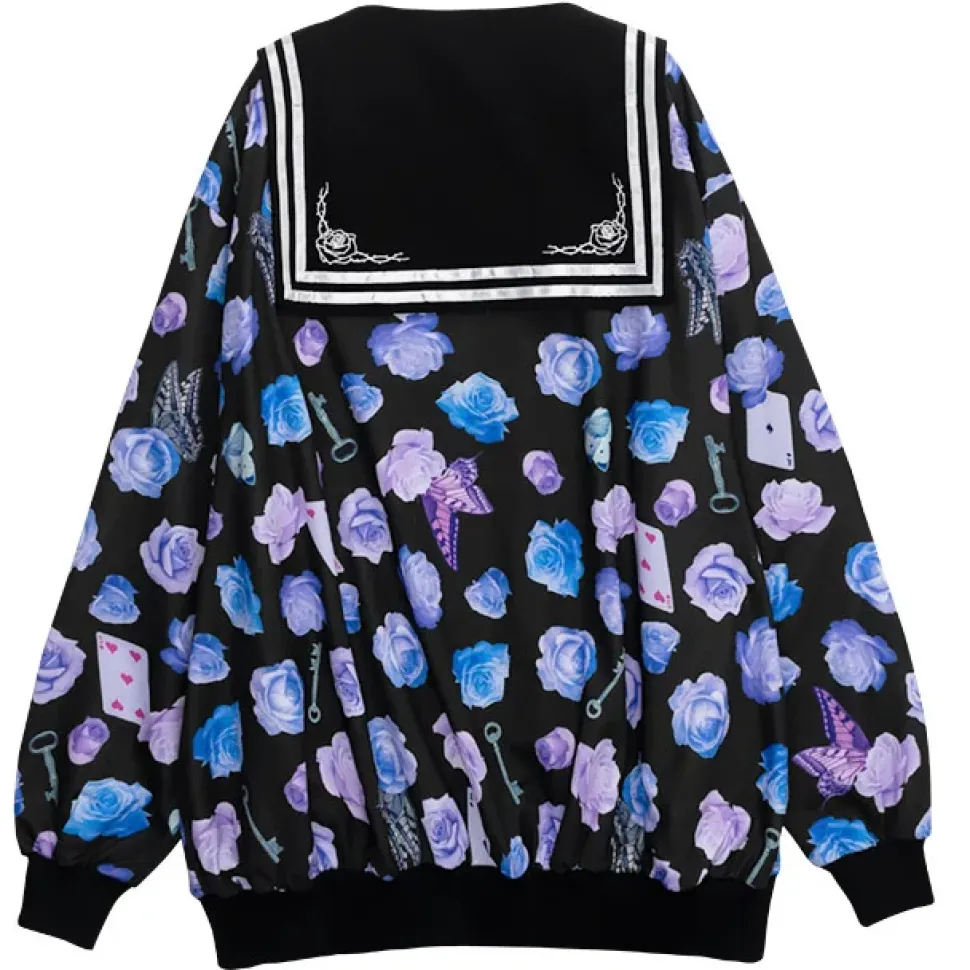 LISTEN FLAVOR Blue Rose Sailor Blouson