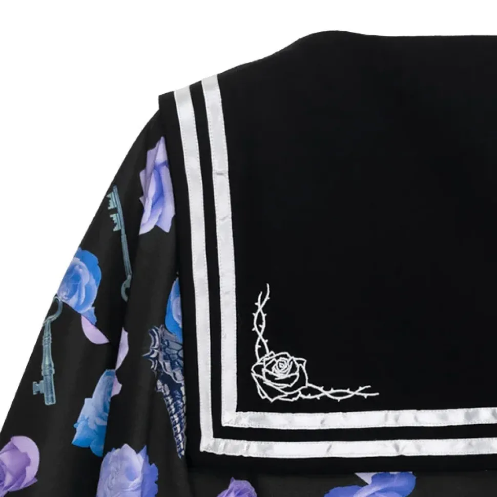 LISTEN FLAVOR Blue Rose Sailor Blouson