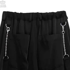 LISTEN FLAVOR Bondage Cargo Pants w/ Chain Suspenders