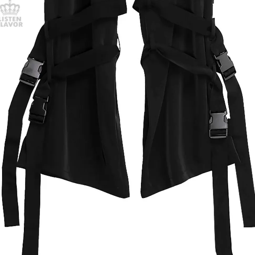 LISTEN FLAVOR Bondage Cargo Pants w/ Chain Suspenders