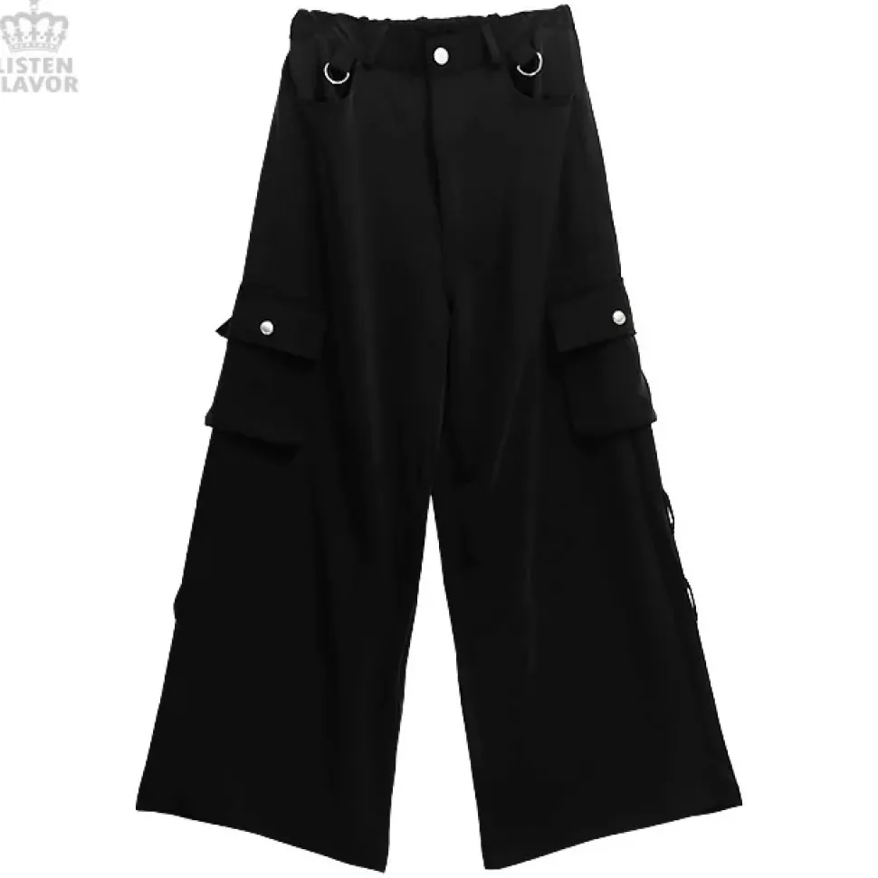 LISTEN FLAVOR Bondage Cargo Pants w/ Chain Suspenders