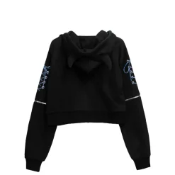 LISTEN FLAVOR Bondage Horn 2-Way Cropped Hoodie