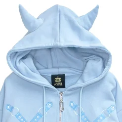 LISTEN FLAVOR Bondage Horn 2-Way Cropped Hoodie