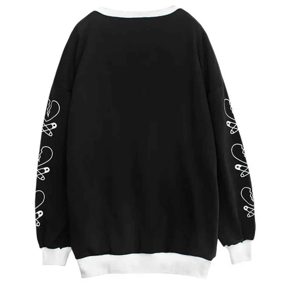 LISTEN FLAVOR Broken Heart Pullover