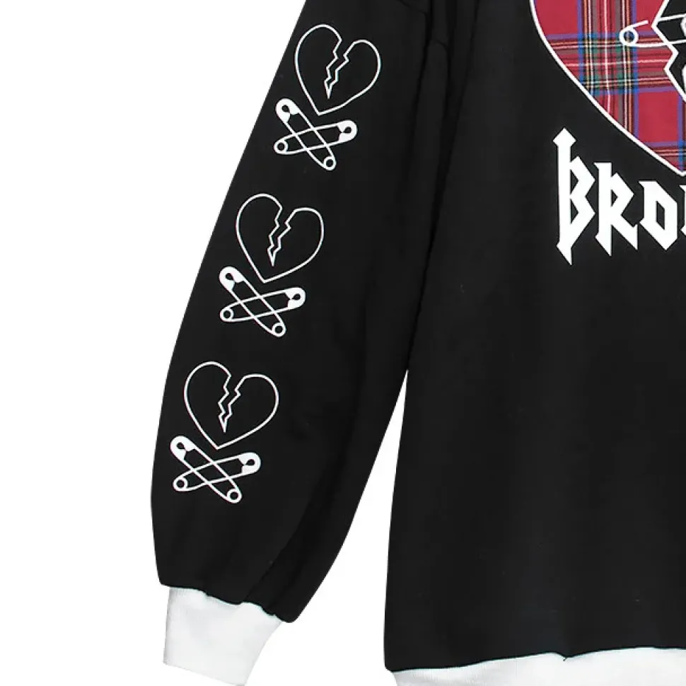 LISTEN FLAVOR Broken Heart Pullover