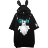 LISTEN FLAVOR Bunny Ear Ghost Hoodie