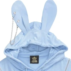 LISTEN FLAVOR Bunny Ear Ghost Hoodie