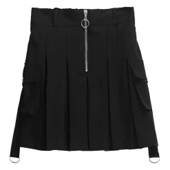 LISTEN FLAVOR Cargo Pocket Pleated Skirt
