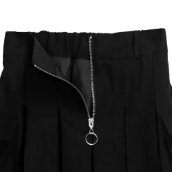 LISTEN FLAVOR Cargo Pocket Pleated Skirt