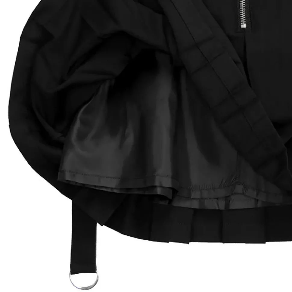 LISTEN FLAVOR Cargo Pocket Pleated Skirt