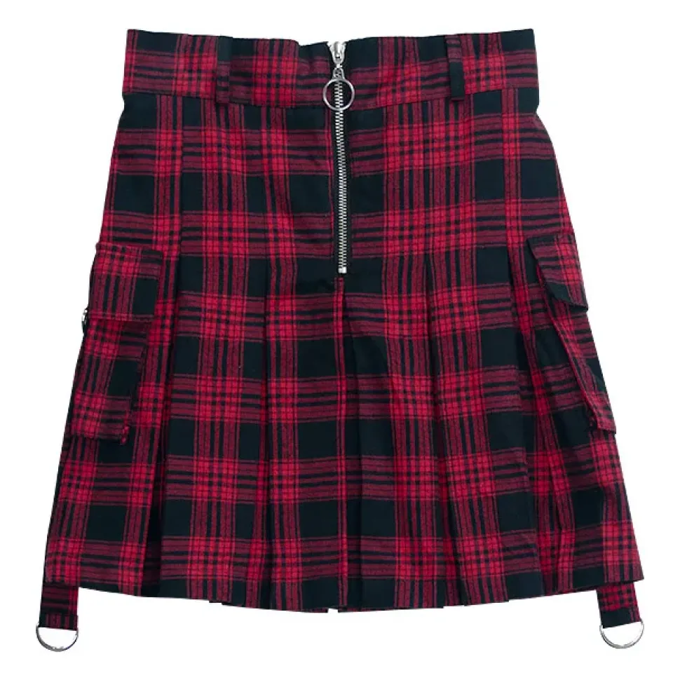LISTEN FLAVOR Cargo Pocket Pleated Skirt
