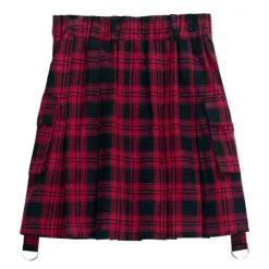 LISTEN FLAVOR Cargo Pocket Pleated Skirt
