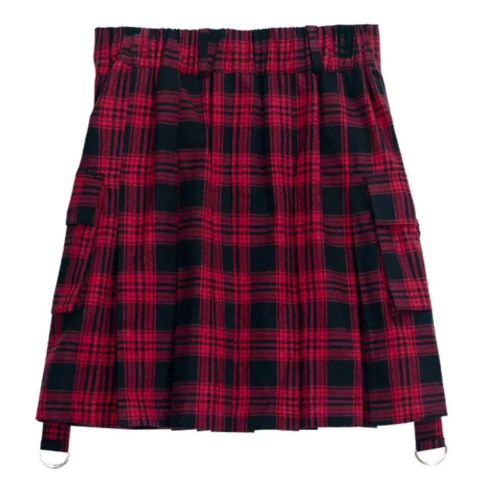 LISTEN FLAVOR Cargo Pocket Pleated Skirt