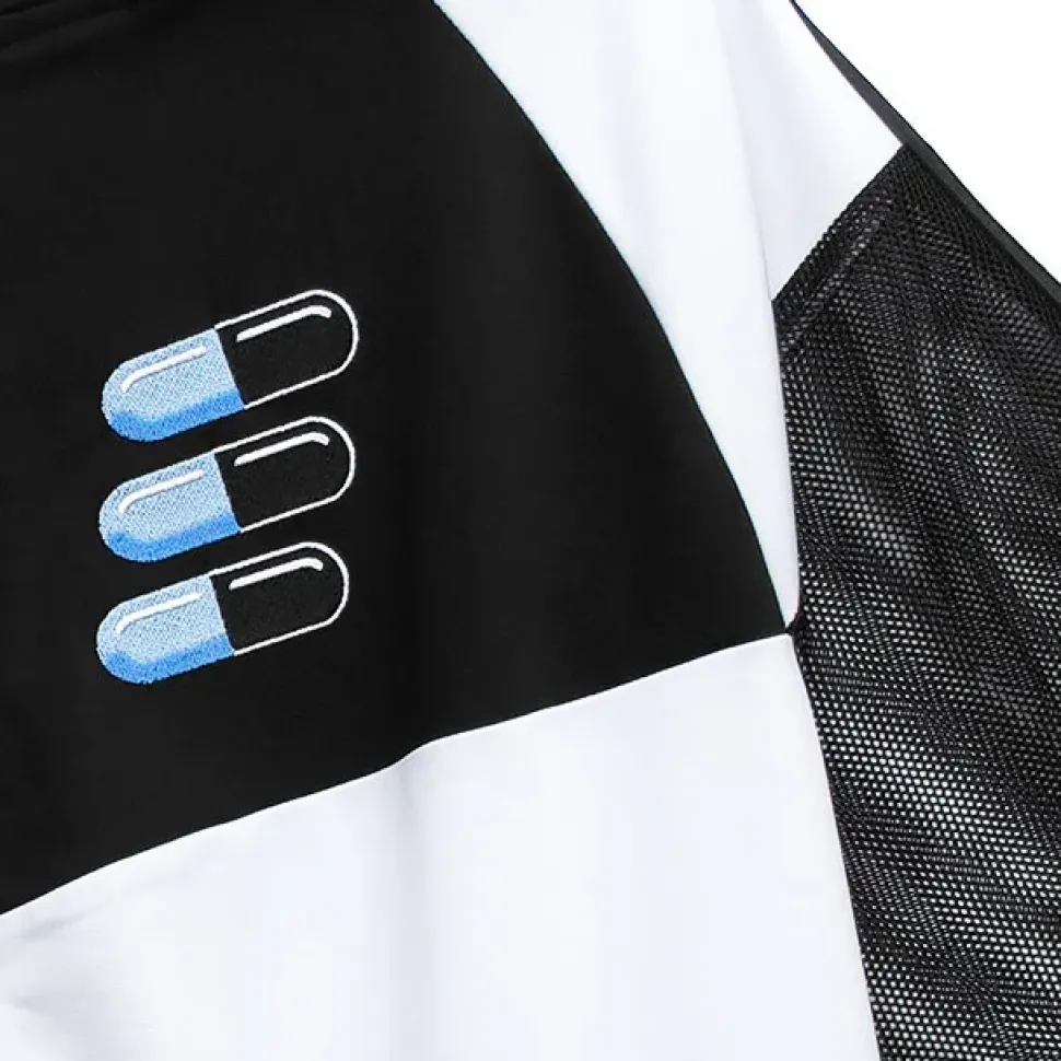 LISTEN FLAVOR Cat Ear Capsule Mesh Jersey Hoodie