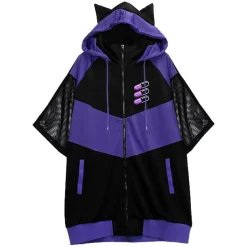 LISTEN FLAVOR Cat Ear Capsule Mesh Jersey Hoodie