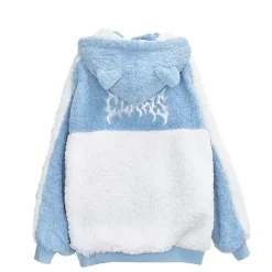 LISTEN FLAVOR Cat Ear Fire Boa Blouson