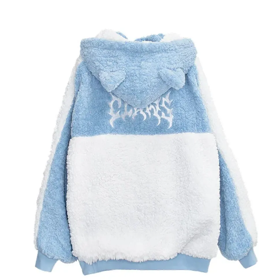 LISTEN FLAVOR Cat Ear Fire Boa Blouson