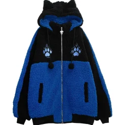 LISTEN FLAVOR Cat Ear Fire Boa Blouson