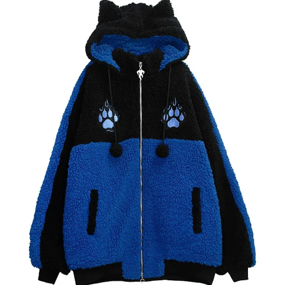 LISTEN FLAVOR Cat Ear Fire Boa Blouson