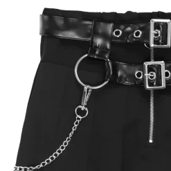 LISTEN FLAVOR Center Zip Skirt w/ Chain