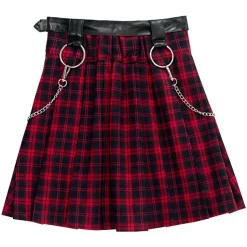LISTEN FLAVOR Center Zip Skirt w/ Chain