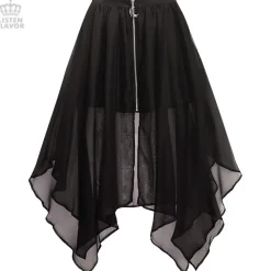 LISTEN FLAVOR Center Zip Hemline Skirt