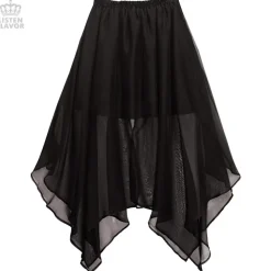 LISTEN FLAVOR Center Zip Hemline Skirt