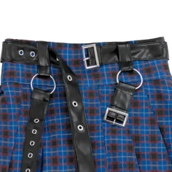 LISTEN FLAVOR Chain Belt Pleated Skirt