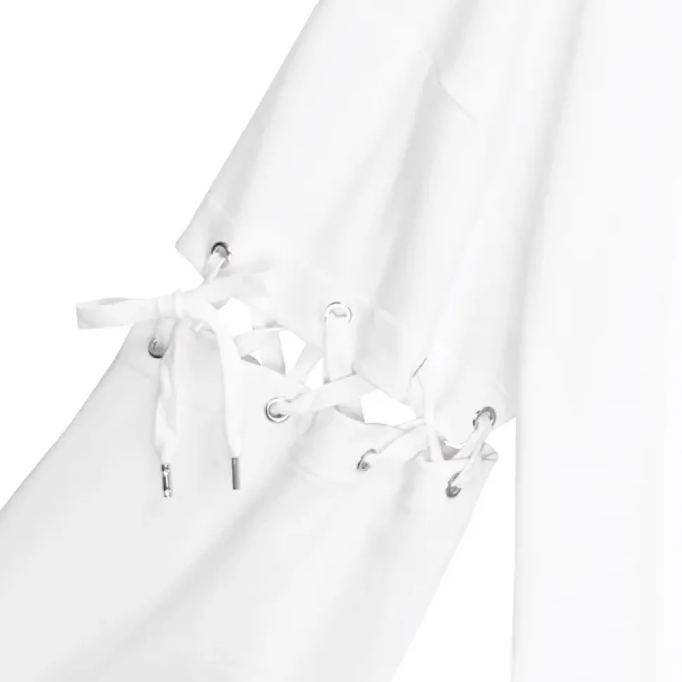 LISTEN FLAVOR Chandelier Lace-Up Sleeve Hoodie