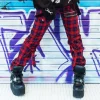 LISTEN FLAVOR Checkered Convertible Bondage Pants