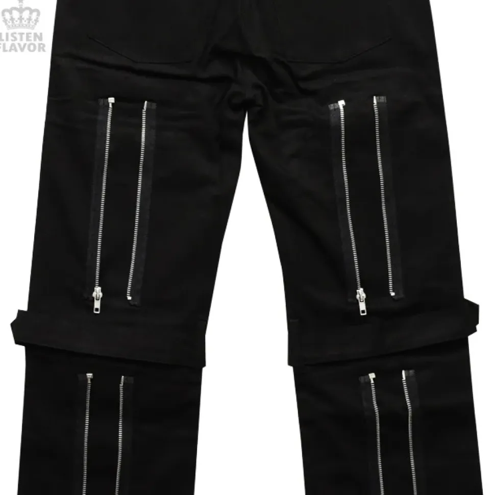 LISTEN FLAVOR Checkered Convertible Bondage Pants