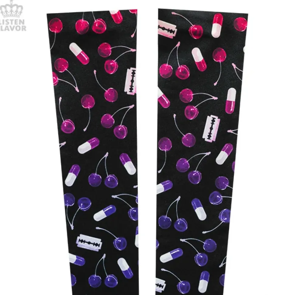 LISTEN FLAVOR Cherry Knee-High Socks