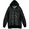 LISTEN FLAVOR Cool Mesh Zip Hoodie Black
