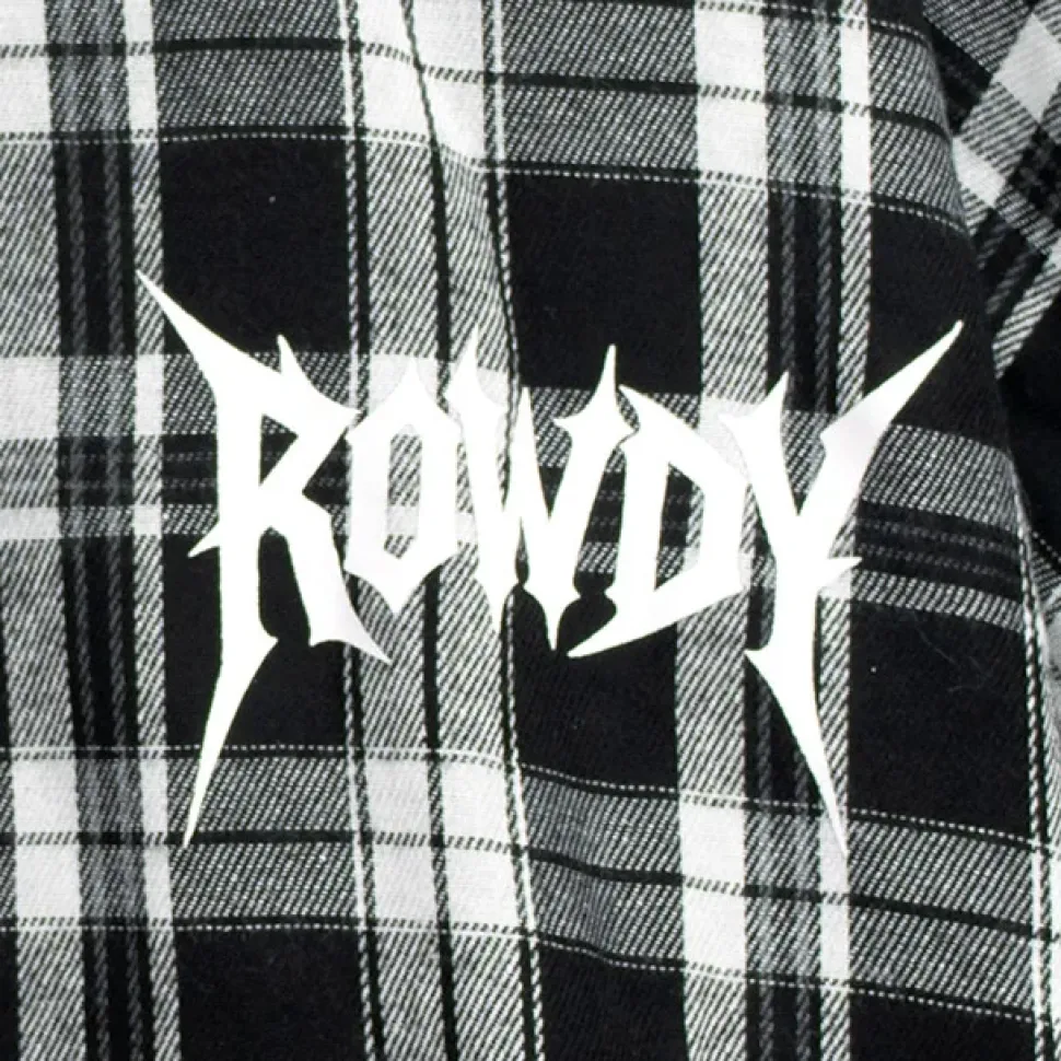 LISTEN FLAVOR Crazy Bear Checkered Shirt