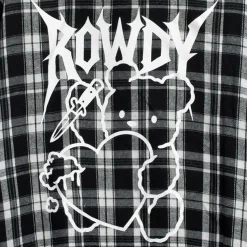 LISTEN FLAVOR Crazy Bear Checkered Shirt